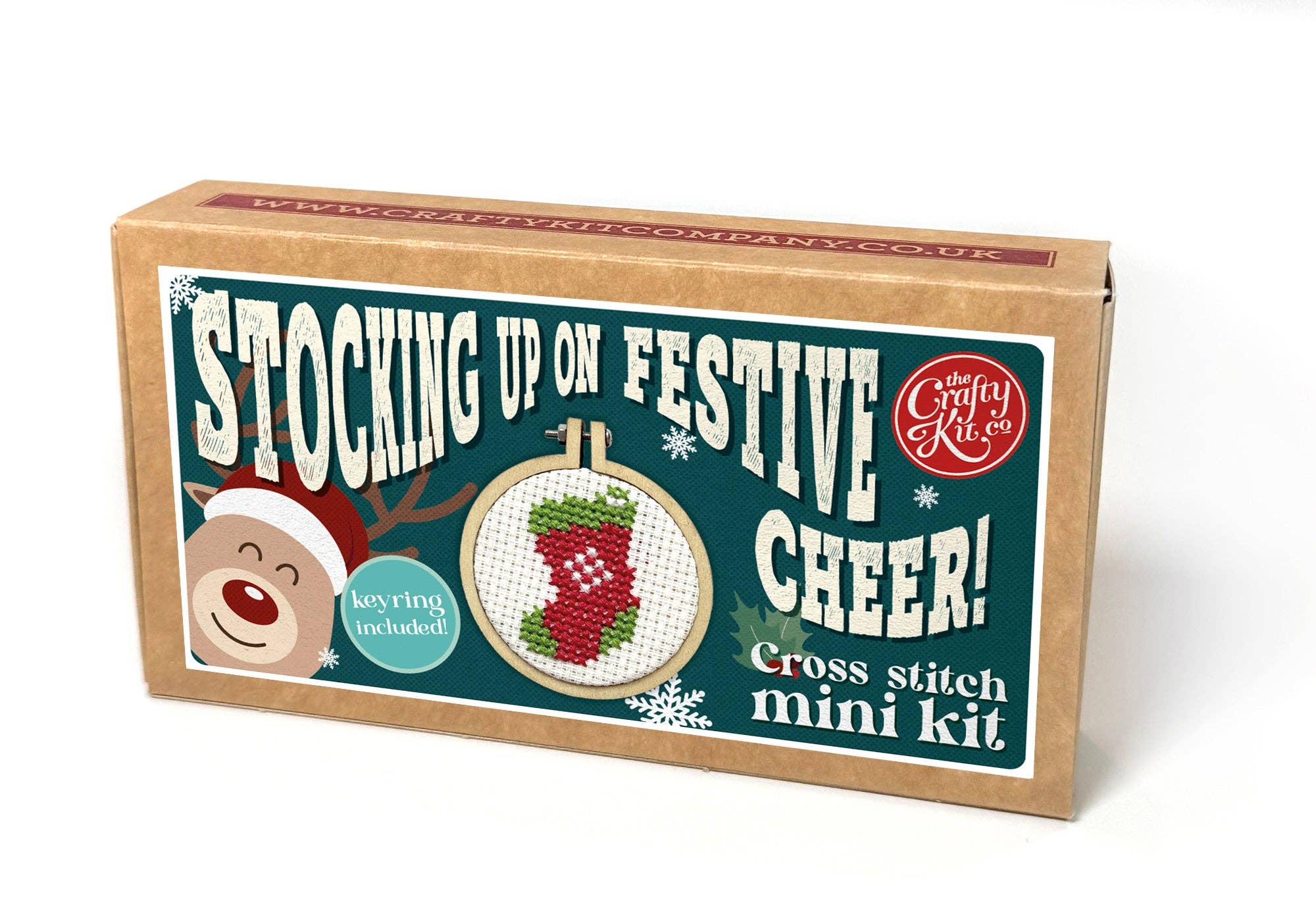 Mini Matchbox Cross Stitch Kit - Christmas Stocking - Image 3
