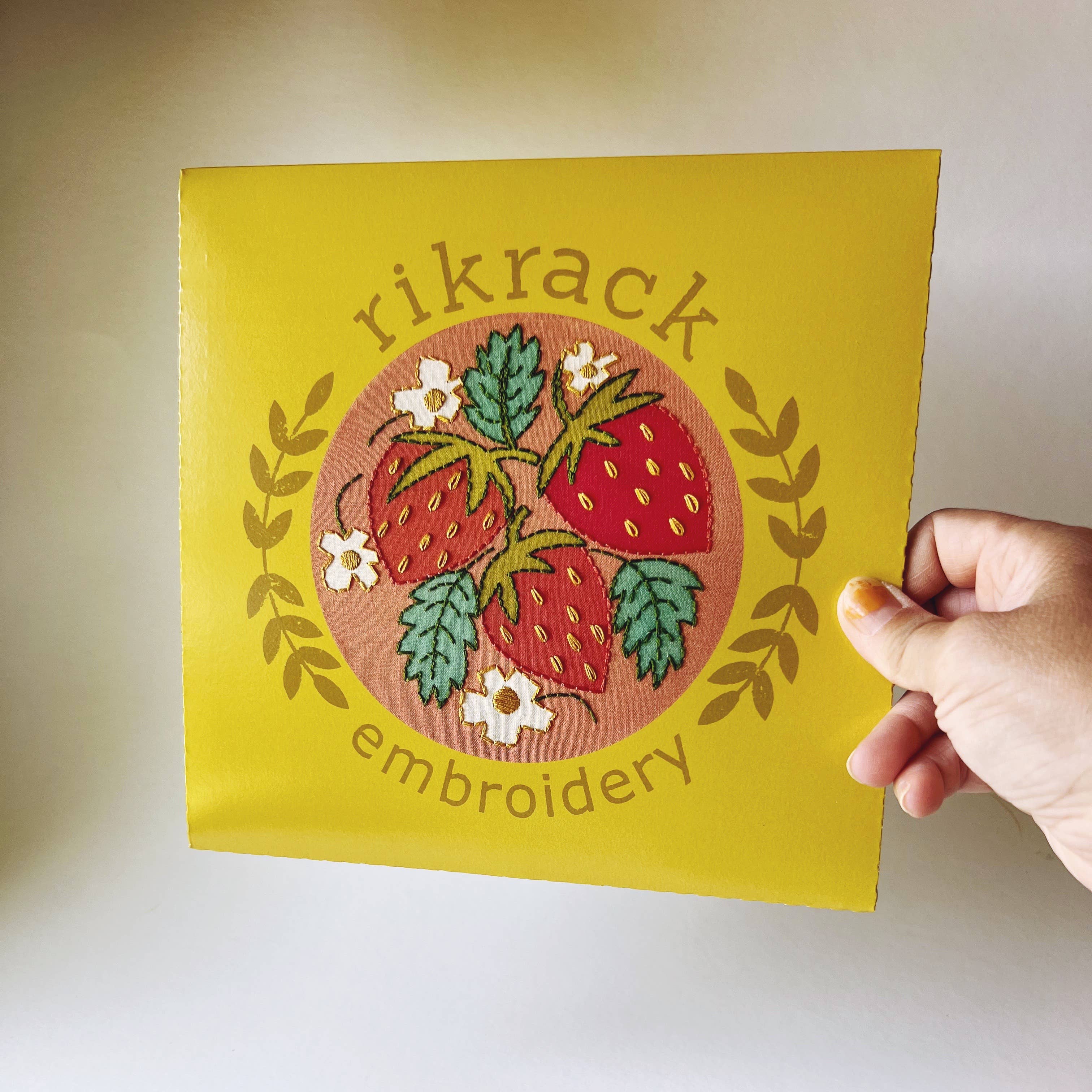 Strawberries Hand Embroidery Kit - Image 4