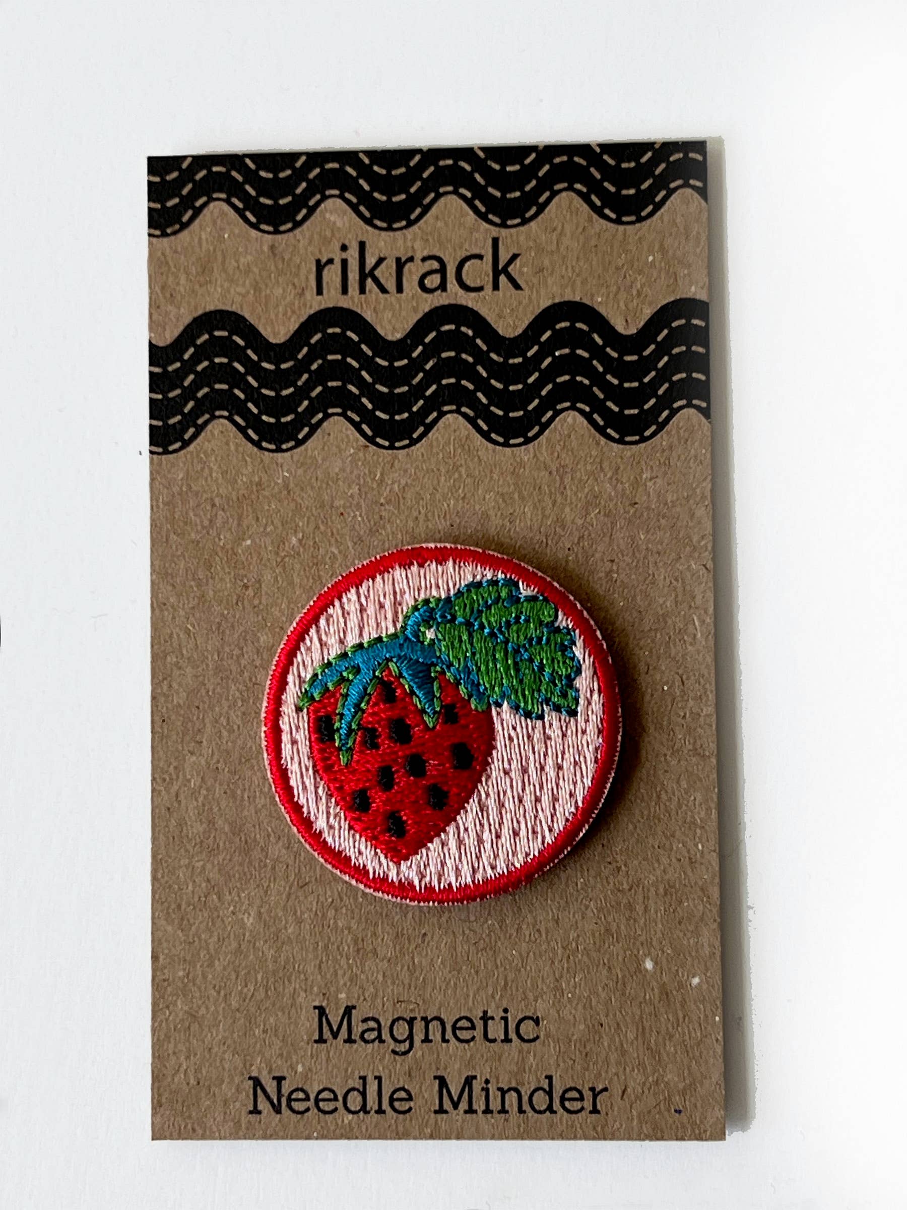Embroidered Strawberry Needle Minder - Image 4
