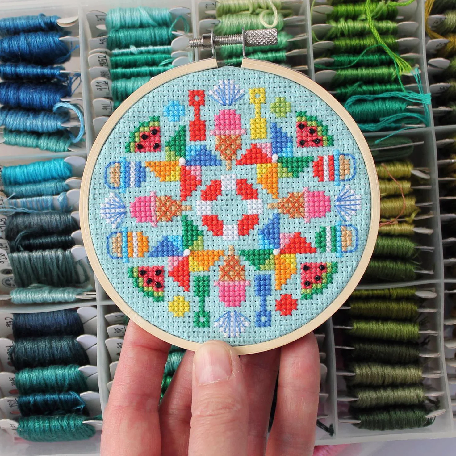 Summer Fun Mini Cross Stitch Kit - Image 3