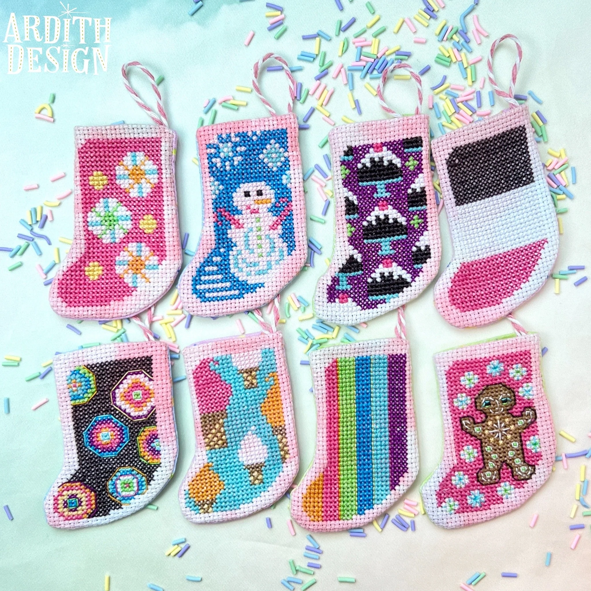 Sweet Little Stockings Cross Stitch Pattern