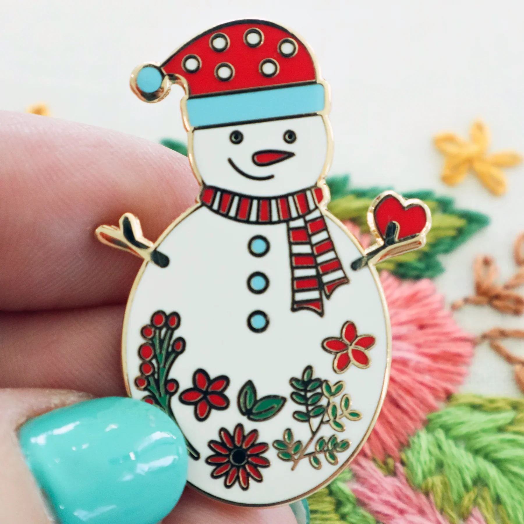 Sweet Snowman Needle Minder - Image 3