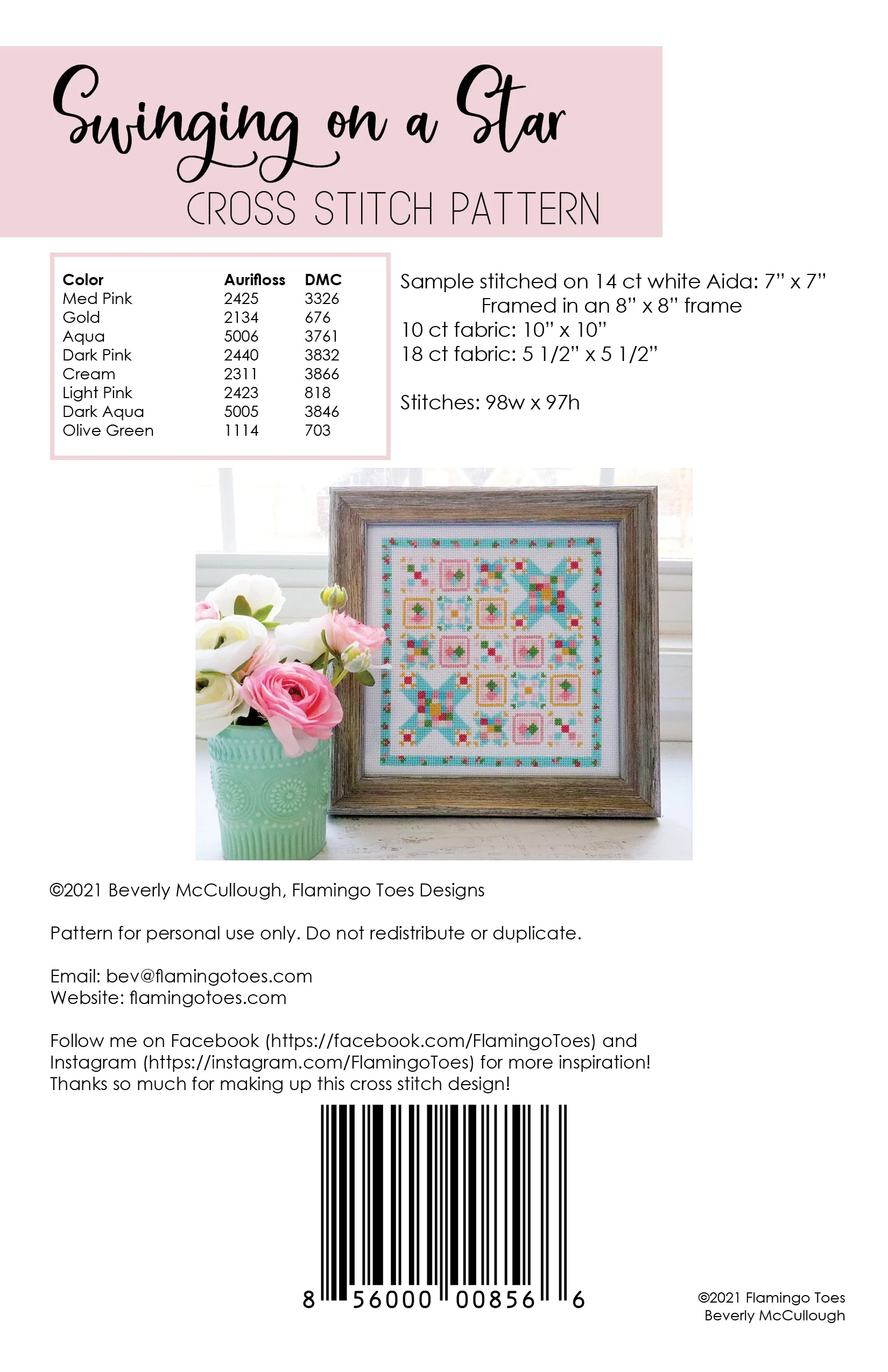 Swinging on a Star Cross Stitch Pattern - Image 3
