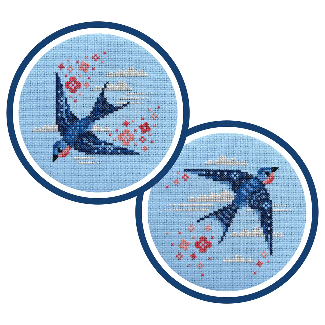 Swooping Swallows Cross Stitch Pattern - Image 3