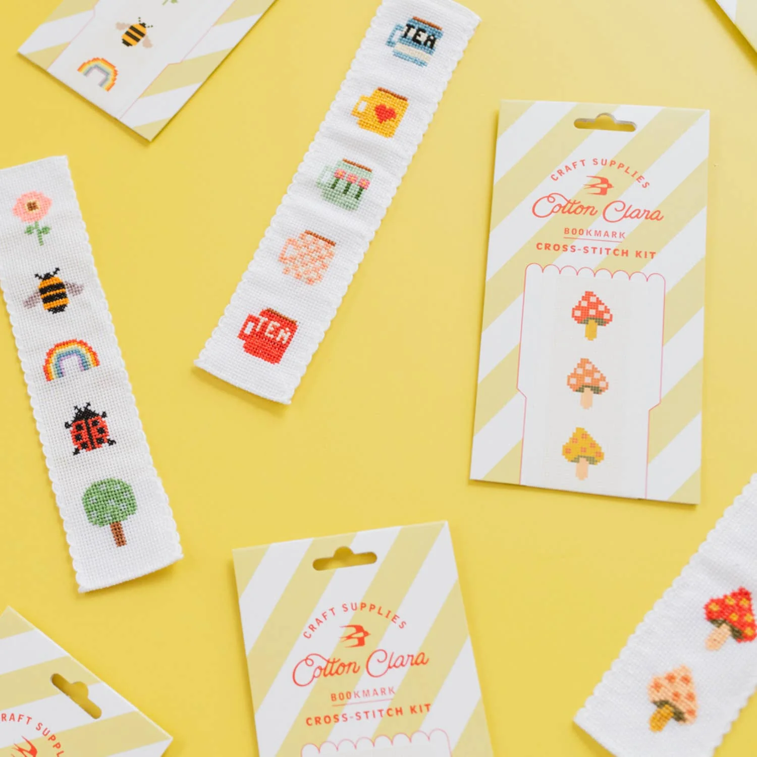 Cross Stitch Bookmark Kit - Tea Mugs - Image 4