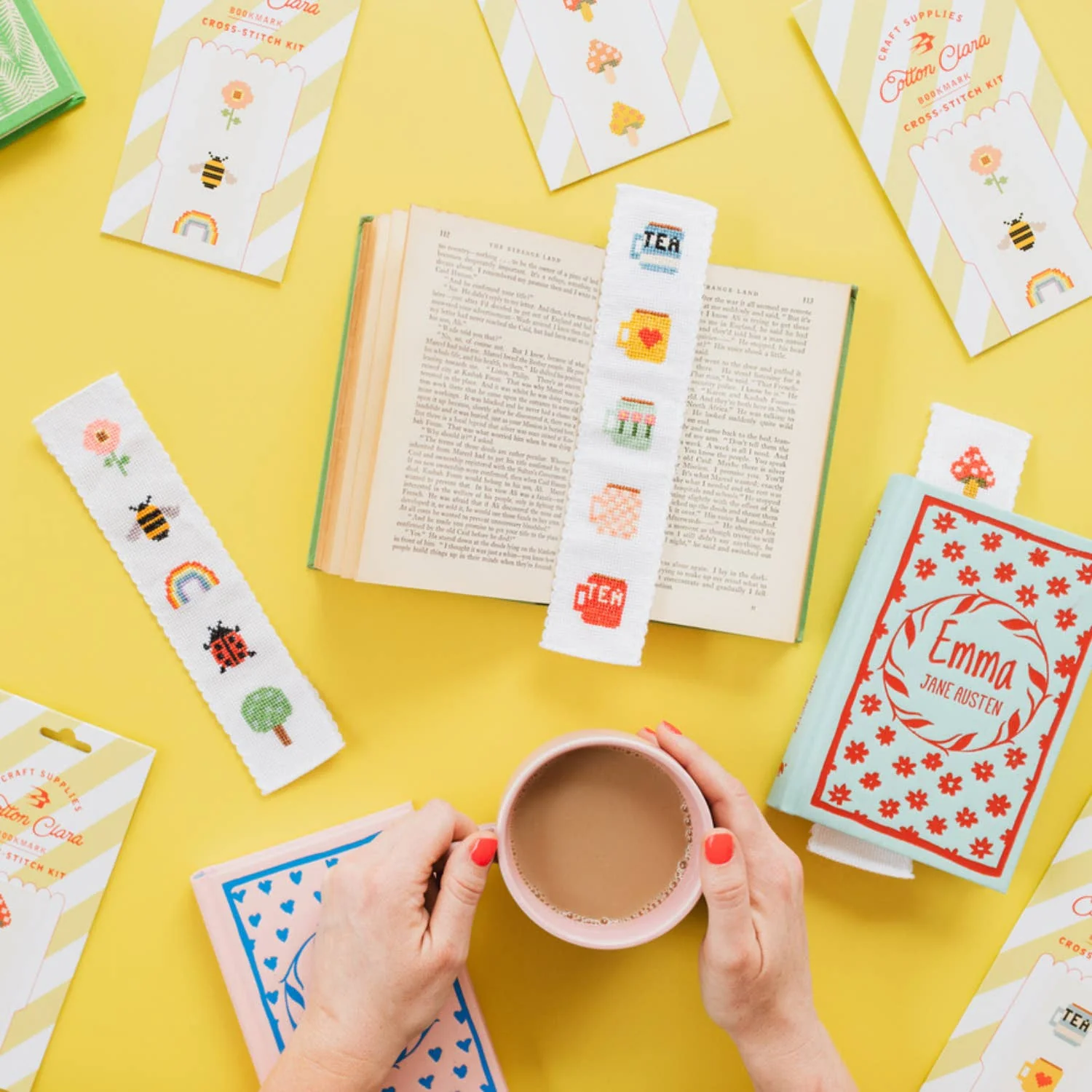 Cross Stitch Bookmark Kit - Tea Mugs - Image 7