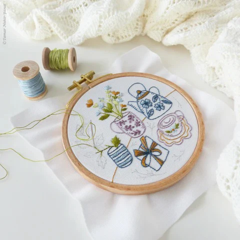 Tea Party Mini Hand Embroidery Kit - Image 4