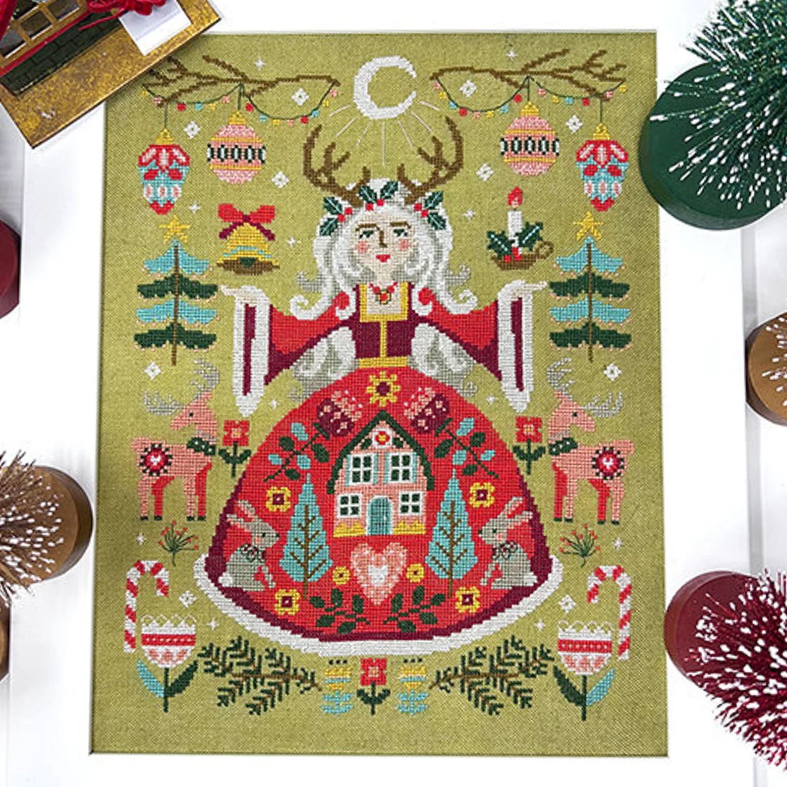 The Yule Goddess Cross Stitch Pattern