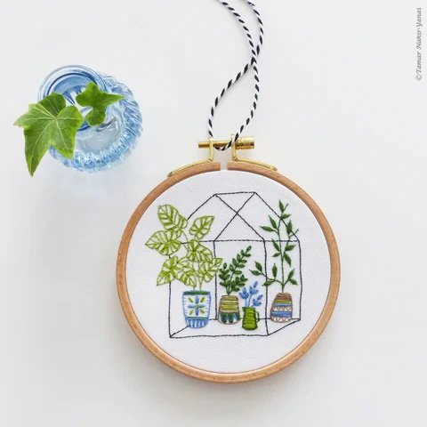 Tiny Greenhouse Mini Hand Embroidery Kit - Image 4