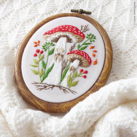 Tiny Mushrooms Hand Embroidery Kit - Image 2