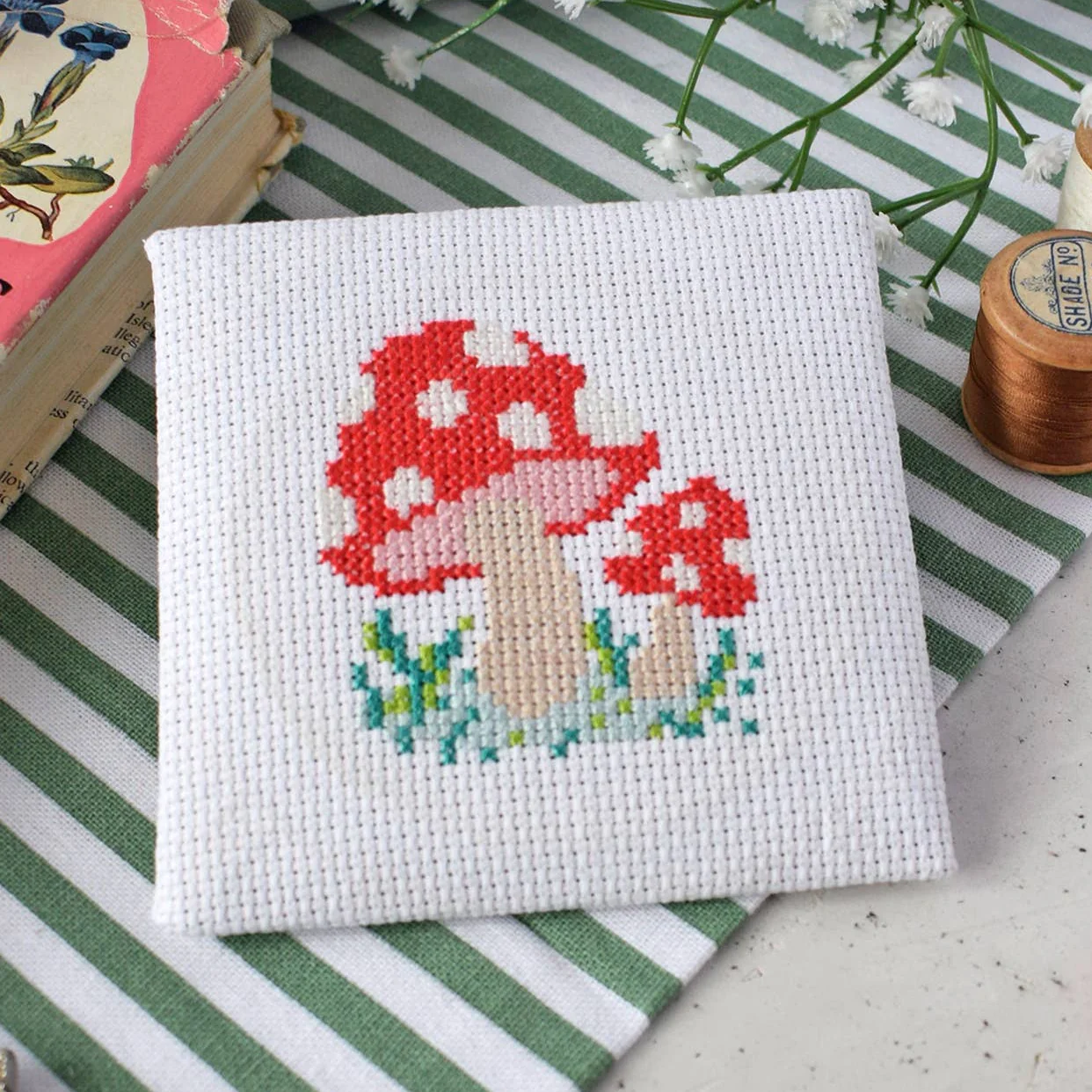 Toadstool Mini Cross Stitch Kit