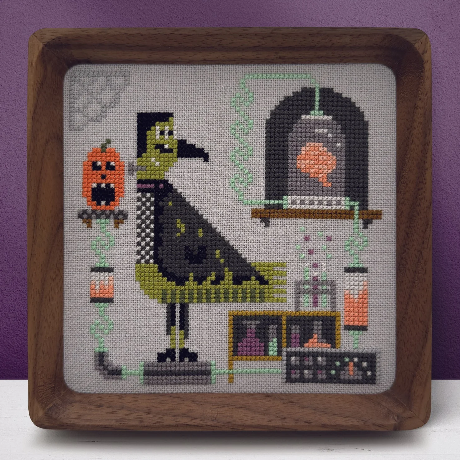 Trick or Tweet Fitz Cross Stitch Pattern