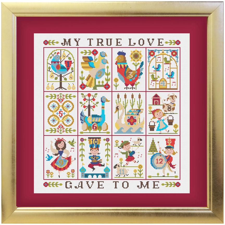 Twelve Days of Christmas Cross Stitch Ornaments Pattern - Image 4