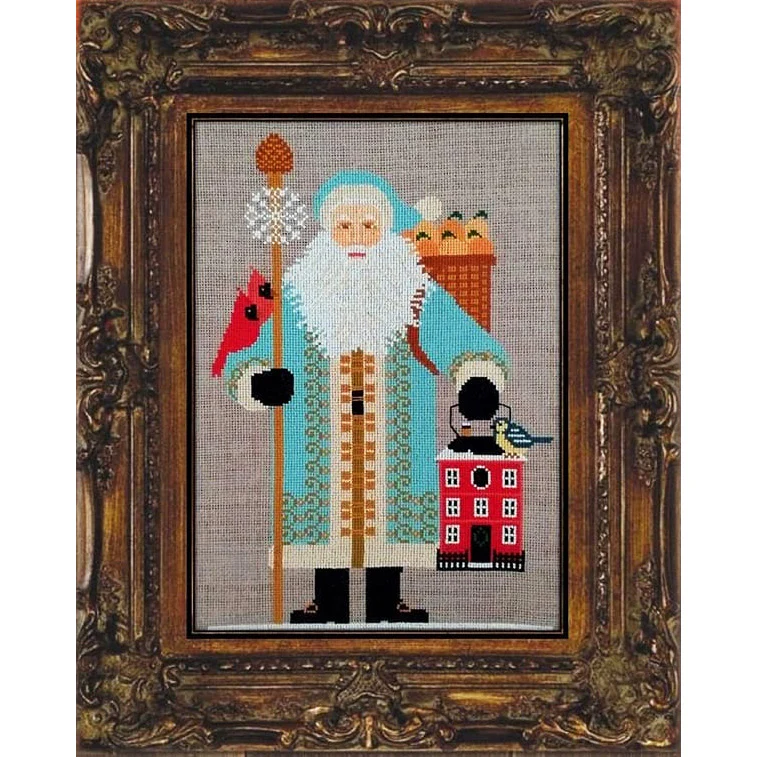 Twin Peak Santa Cross Stitch Pattern - 2020