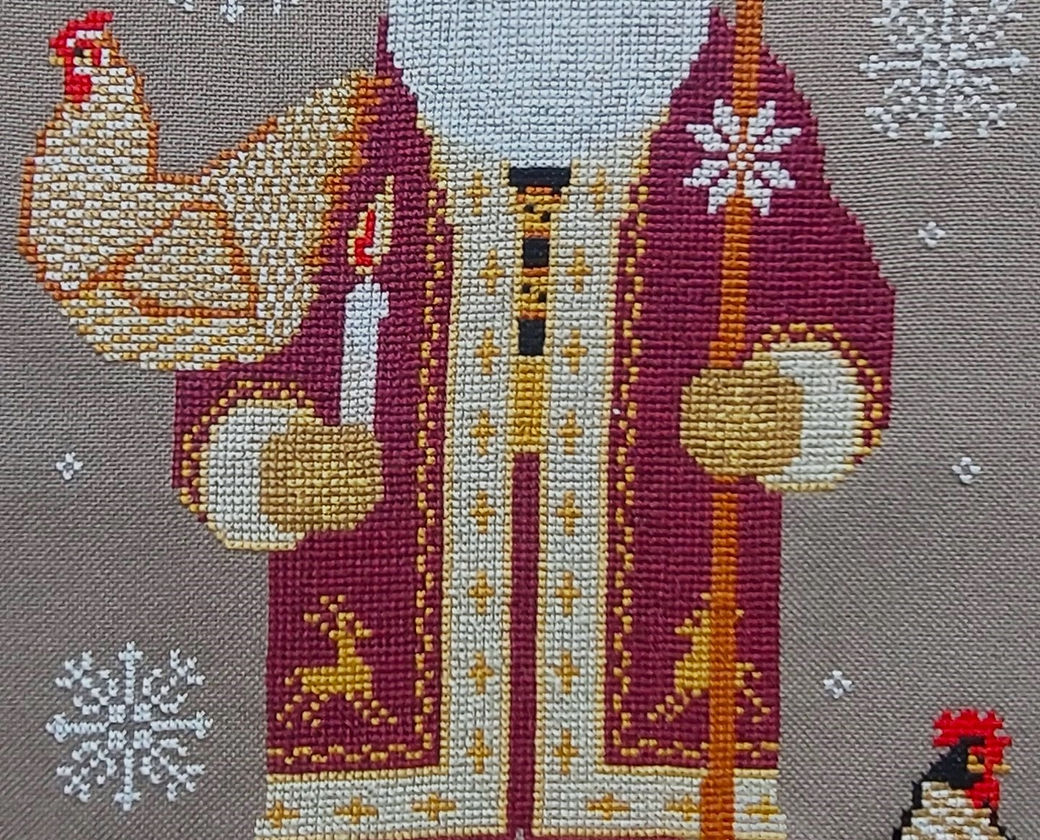 Twin Peak Santa Cross Stitch Pattern - 2024 - Image 3