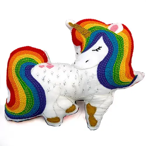 Unicorn Stuffie Hand Embroidery Kit