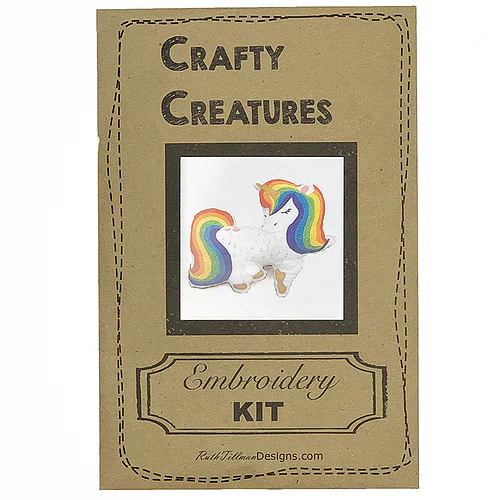 Unicorn Stuffie Hand Embroidery Kit - Image 3