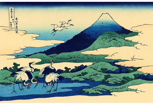 Views of Mt. Fuji Sashiko Embroidery Kit - Seven Cranes - Image 4