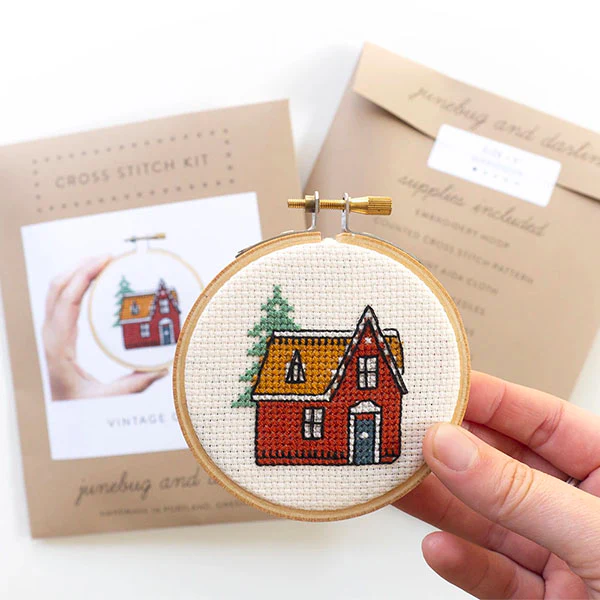 Vintage Cabin Cross Stitch Kit - Image 5