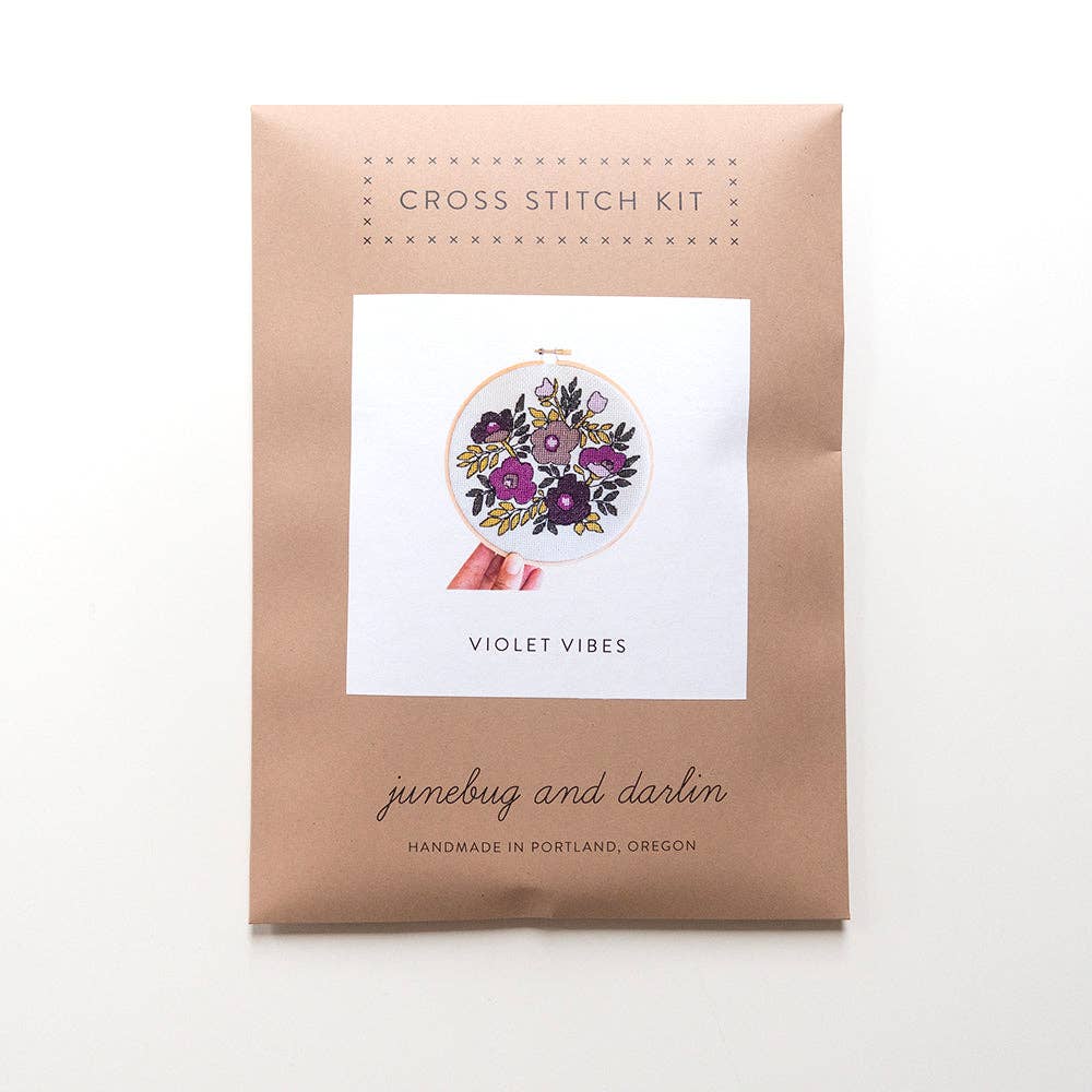 Violet Vibes Cross Stitch Kit - Image 4