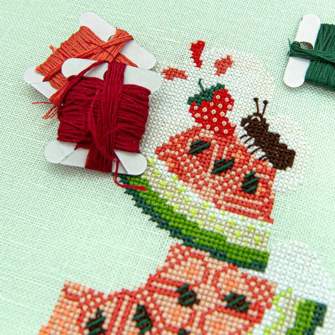 Watermelon Crawl Cross Stitch Pattern - Image 3