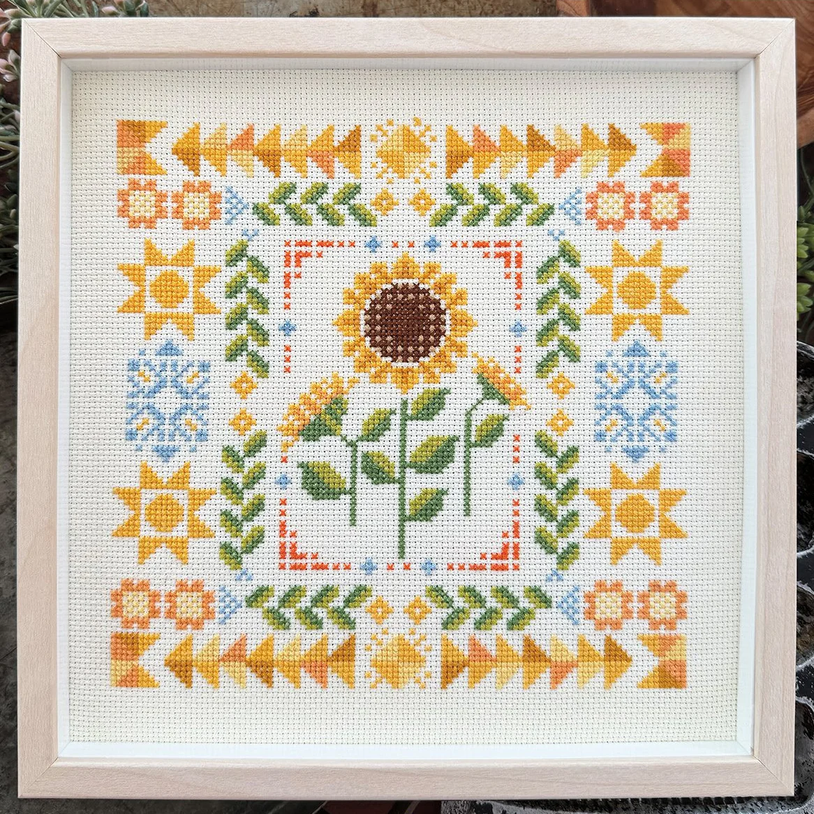 Sweater Weather Cross Stitch Pattern - Summer Sunflower