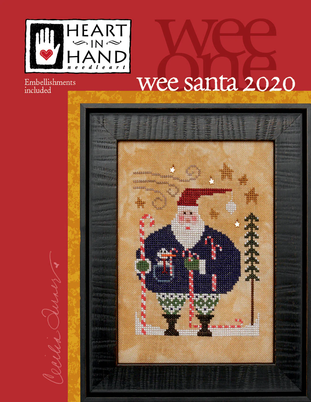 Wee Santa Cross Stitch Pattern - 2020 - Image 2