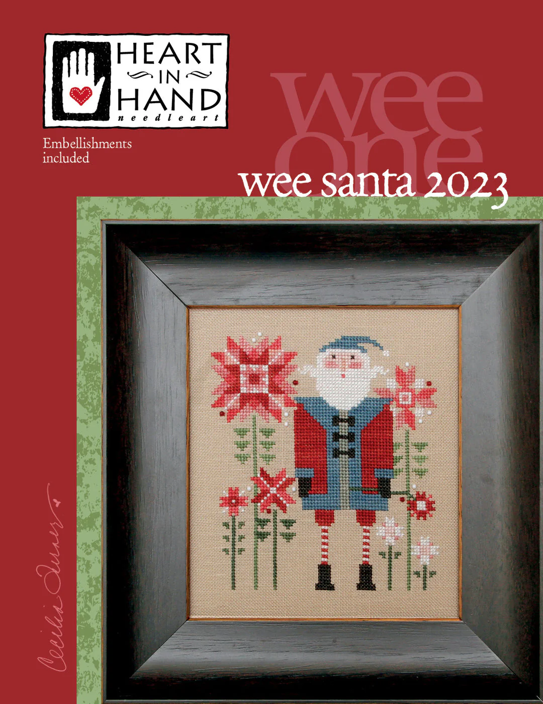 Wee Santa Cross Stitch Pattern - 2023 - Image 2