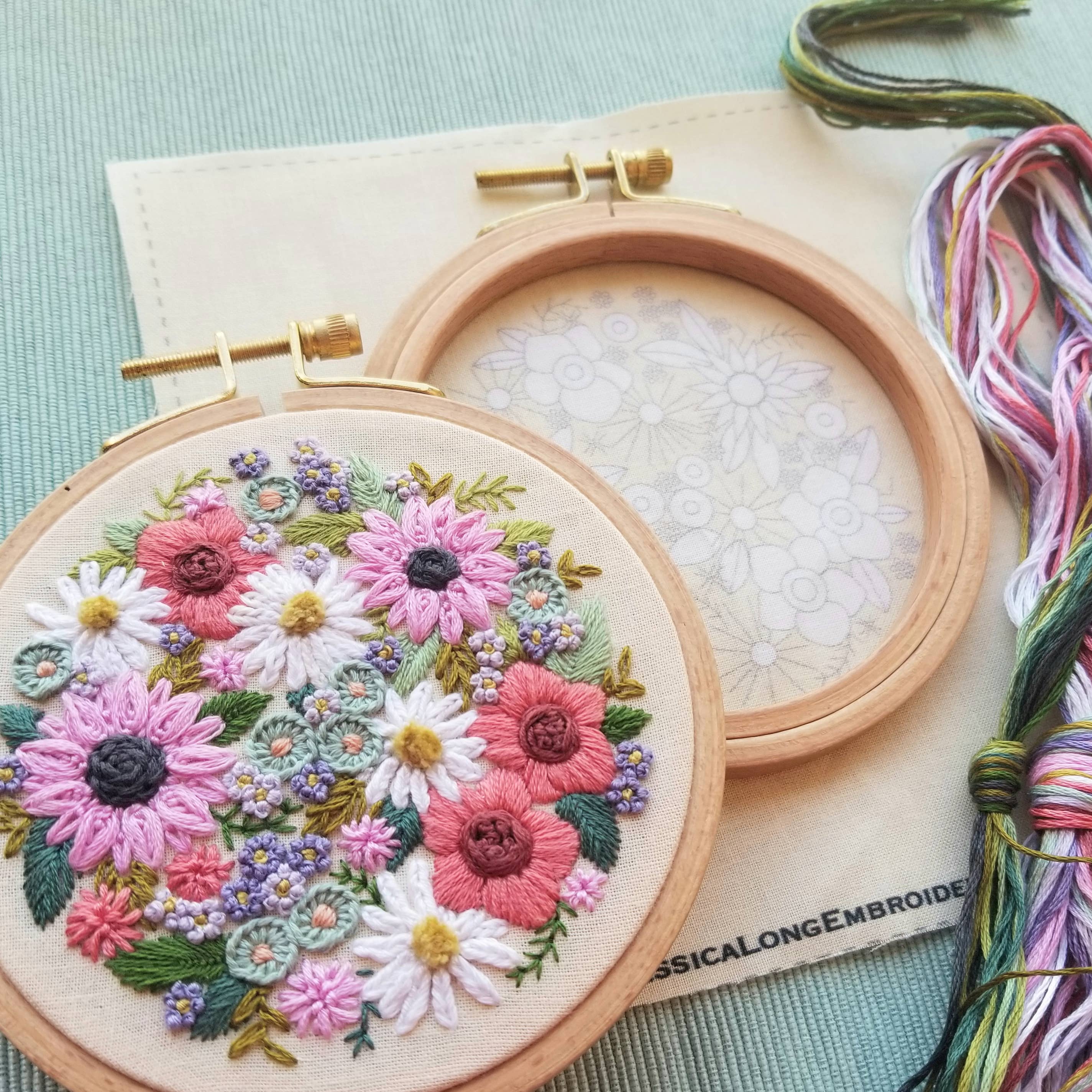 Wildflower Sampler Hand Embroidery Craft Kit - Image 4
