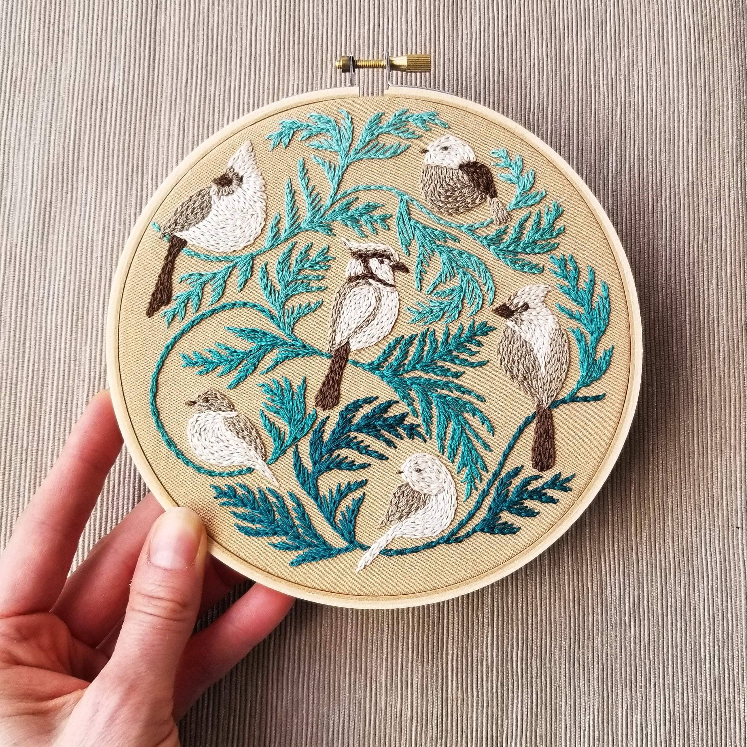 Winter Birds Hand Embroidery Kit