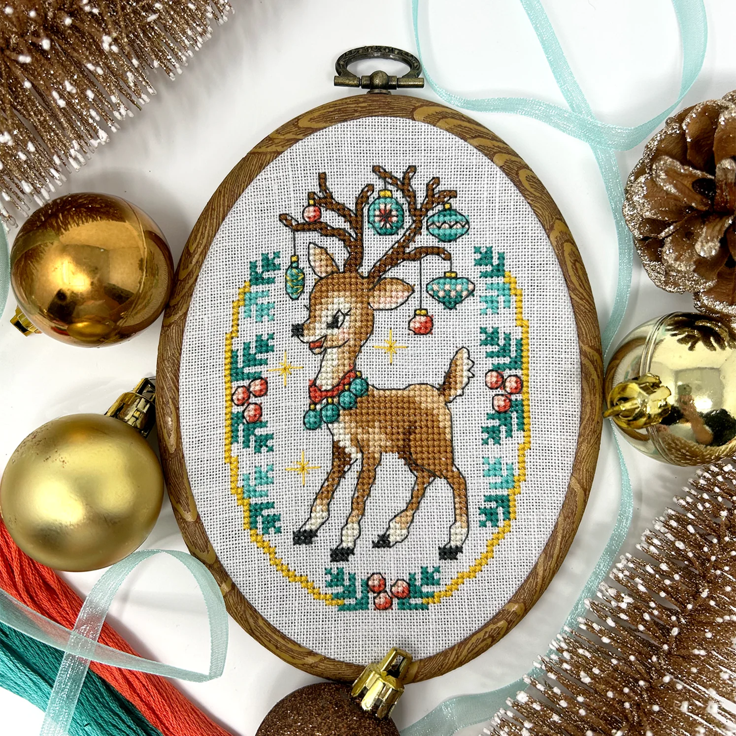 Winter Deer Cross Stitch Pattern