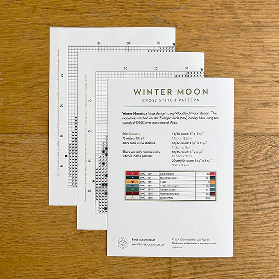 Winter Moon Cross Stitch Pattern - Image 3