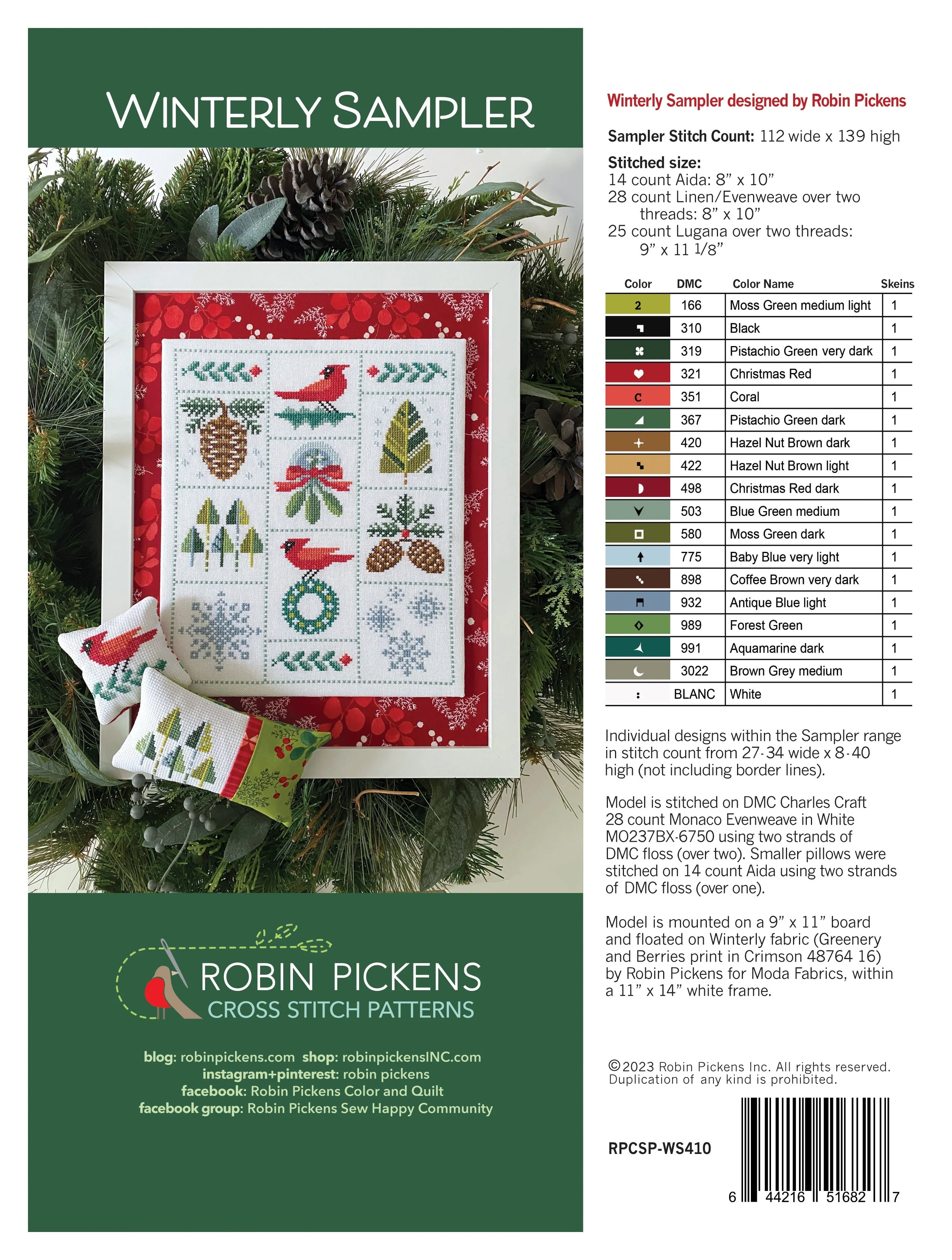 Winterly Sampler Cross Stitch Pattern - Image 3