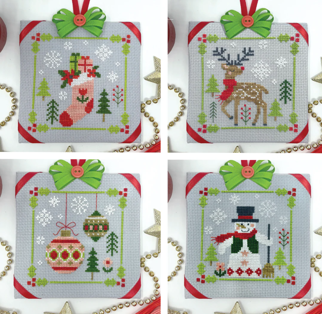 Woodland Christmas Cross Stitch Pattern (Parts 1-4)