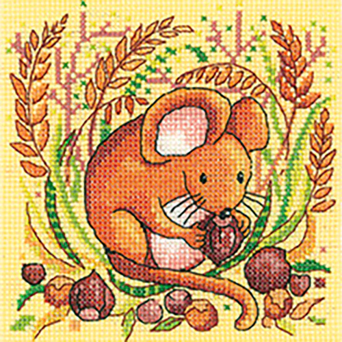 Woodland Creatures Cross Stitch Kit - Mouse