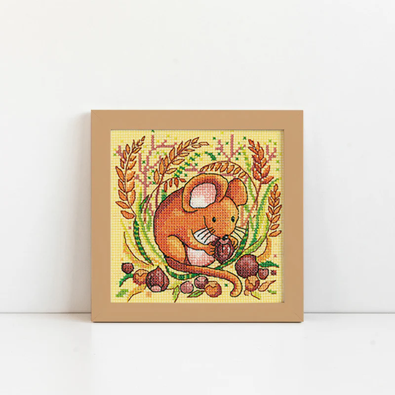 Woodland Creatures Cross Stitch Kit - Mouse - Image 2