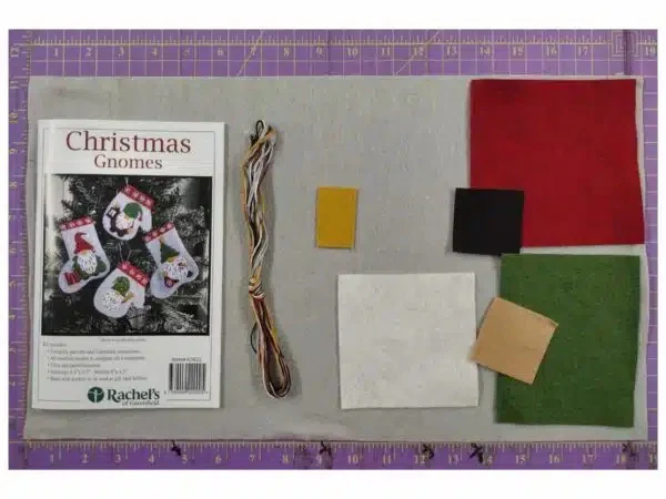 Wool Felt Ornament Appliqué Kit - Christmas Gnomes - Image 3