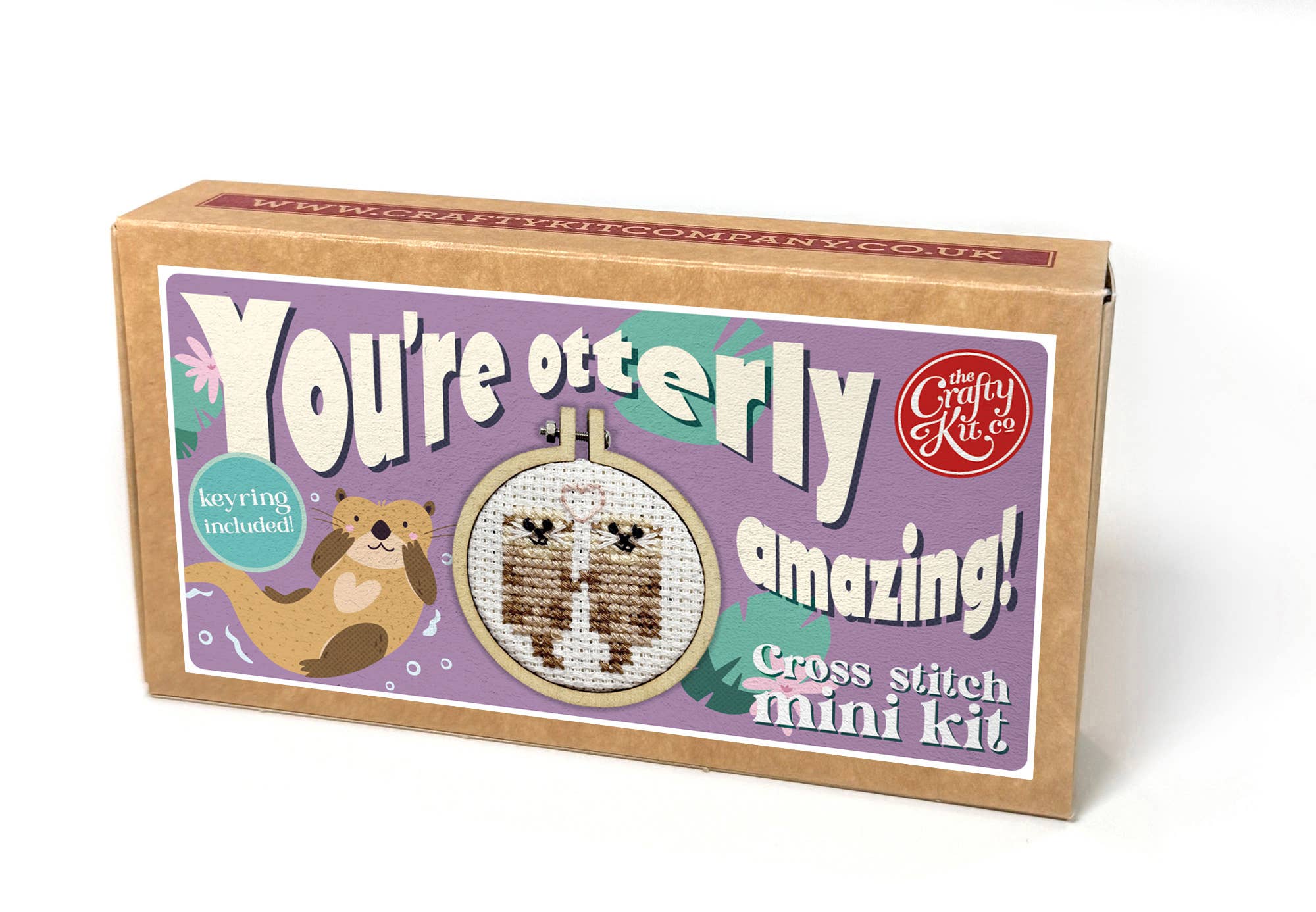Mini Matchbox Cross Stitch Kit - You're Otterly Amazing - Image 3