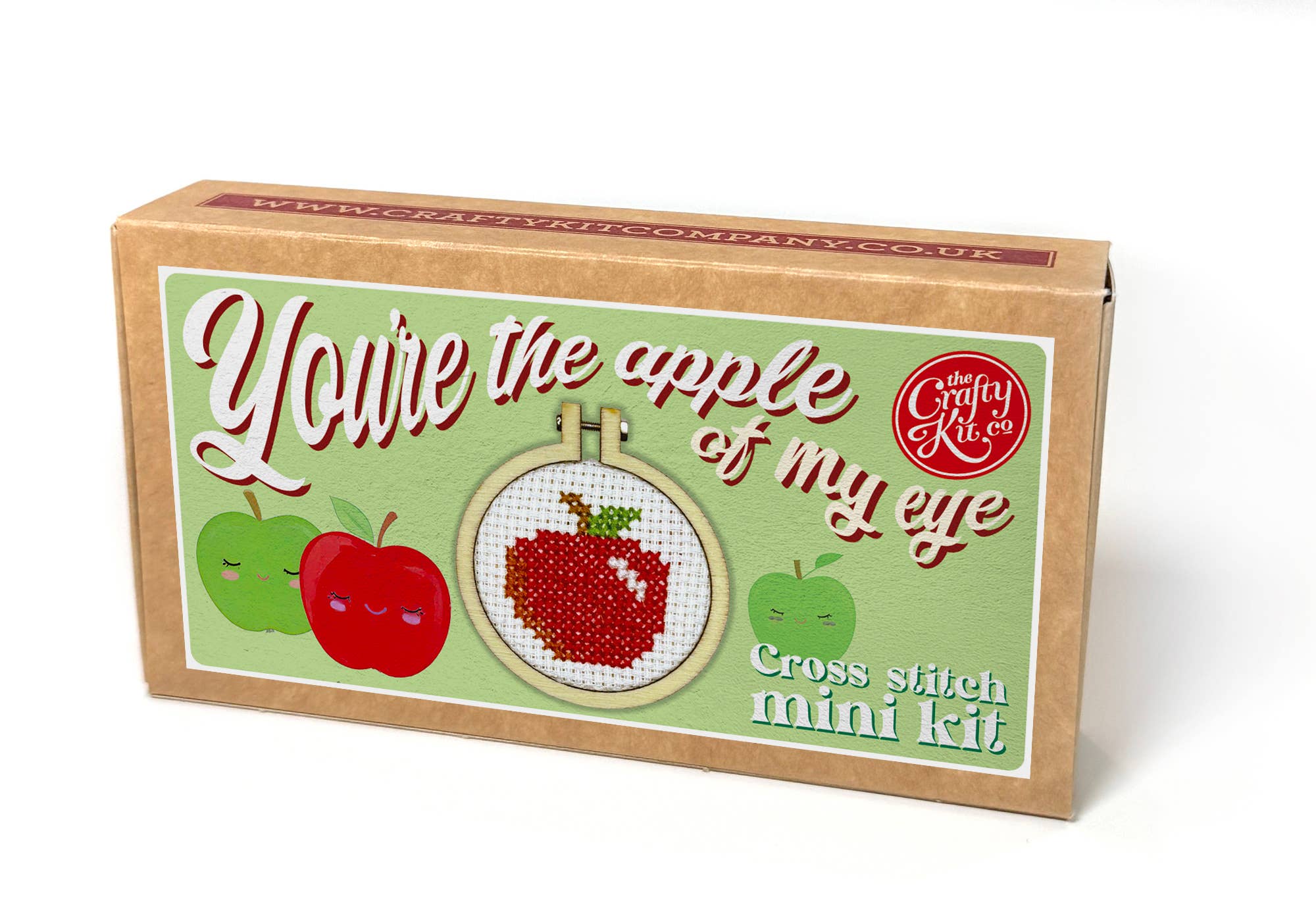 Matchbox Mini Cross Stitch Kit - You're The Apple Of My Eye - Image 3