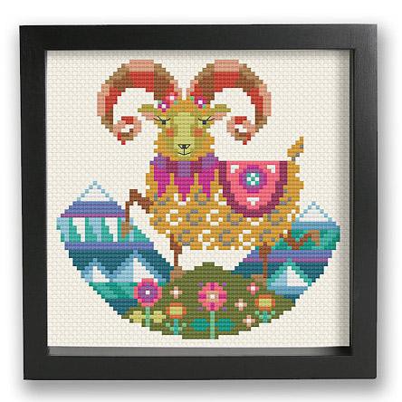 Zodiac Cross Stitch Pattern - Aries - Image 2