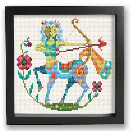 Zodiac Cross Stitch Pattern - Sagittarius - Image 2